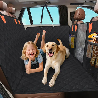Oz Bargains™ Deluxe Waterproof Dog Car Seat Cover with Hard Base – Ultimate Comfort & Protection