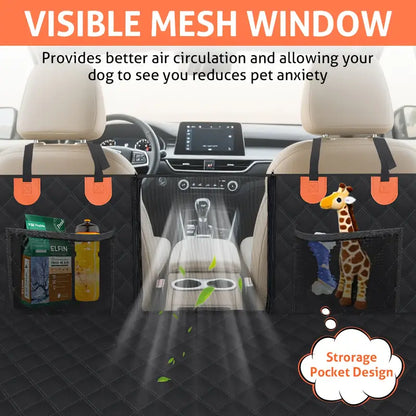 Oz Bargains™ Deluxe Waterproof Dog Car Seat Cover with Hard Base – Ultimate Comfort & Protection